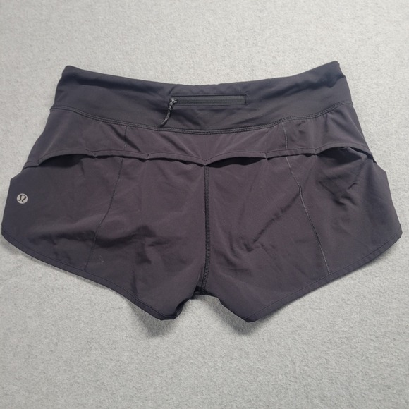 Lululemon Speed Up Short Size 8 Lined Running Gym Workout Black Womens - Picture 7 of 8